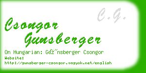 csongor gunsberger business card